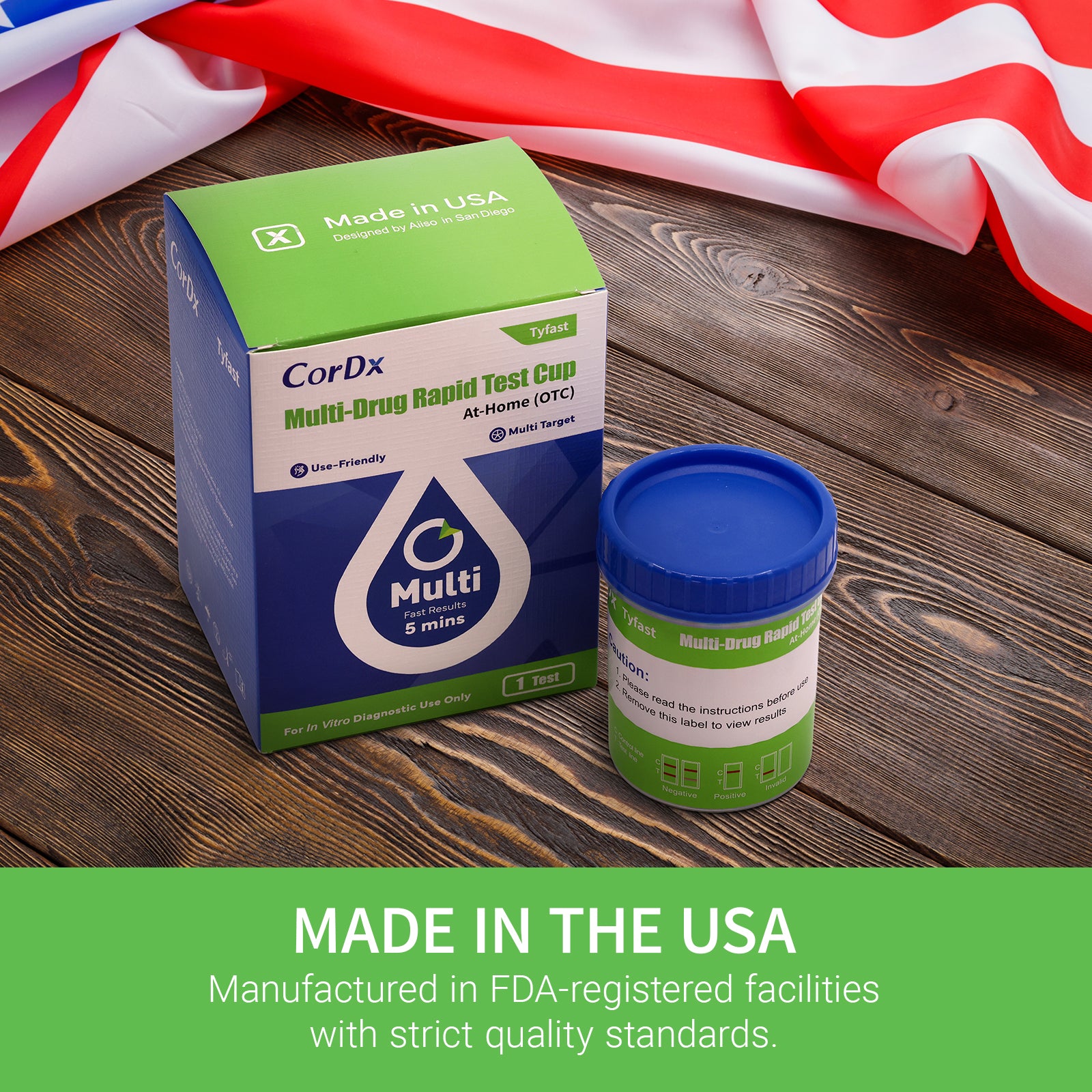 CorDx Drug Screening 15 Panel Test Card/Urine Cup (OTC)