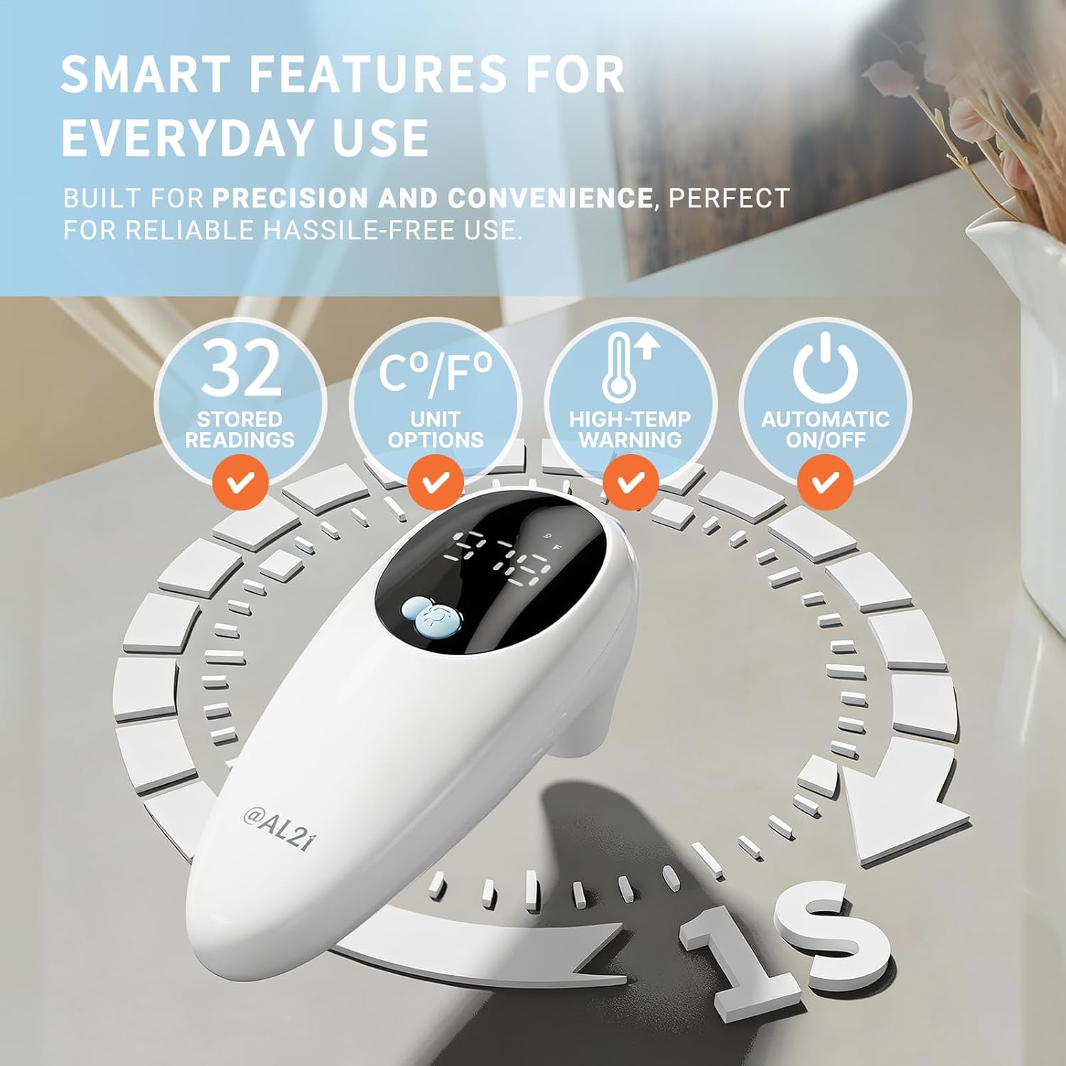 @AL21 3-IN-1 INFRARED Thermometer for Kids, Digital Forehead Thermometer for Kids, Adults