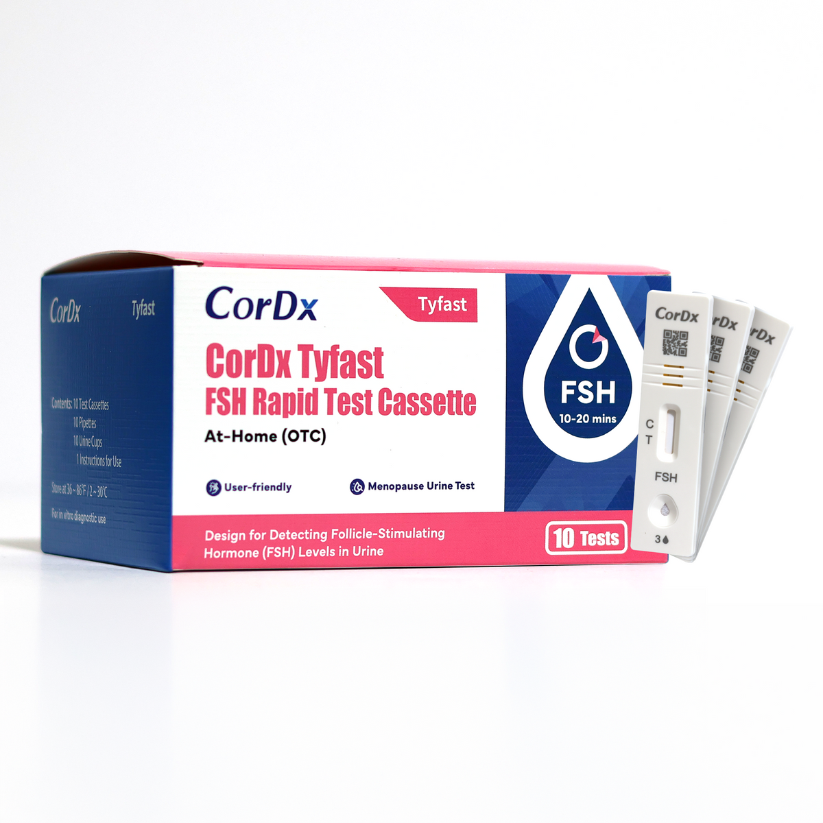 CorDx Tyfast FSH Rapid Test Cassette - 10 Tests/Box