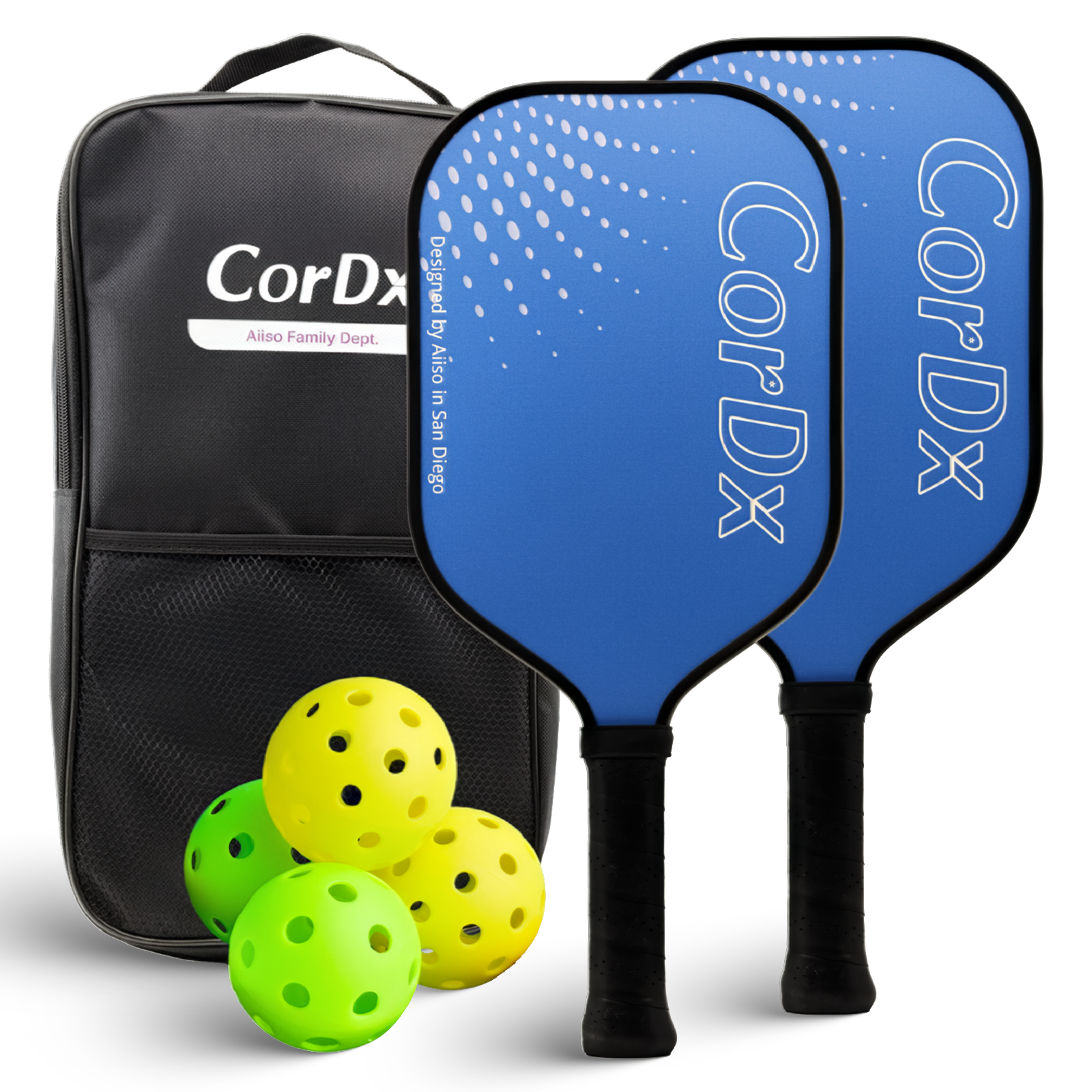 @AL21 CorDx T700 Carbon Fiber Pro 5 – DotPulse Paddle Set, 2 Pro Paddles with 14mm DotPulse Core, Includes Bag & 4 Balls