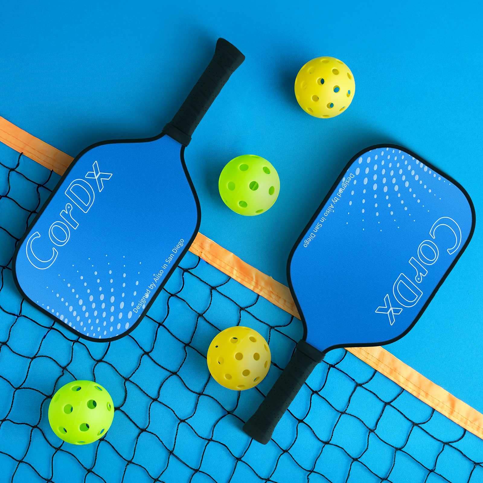 @AL21 CorDx T700 Carbon Fiber Pro 5 – DotPulse Paddle Set, 2 Pro Paddles with 14mm DotPulse Core, Includes Bag & 4 Balls