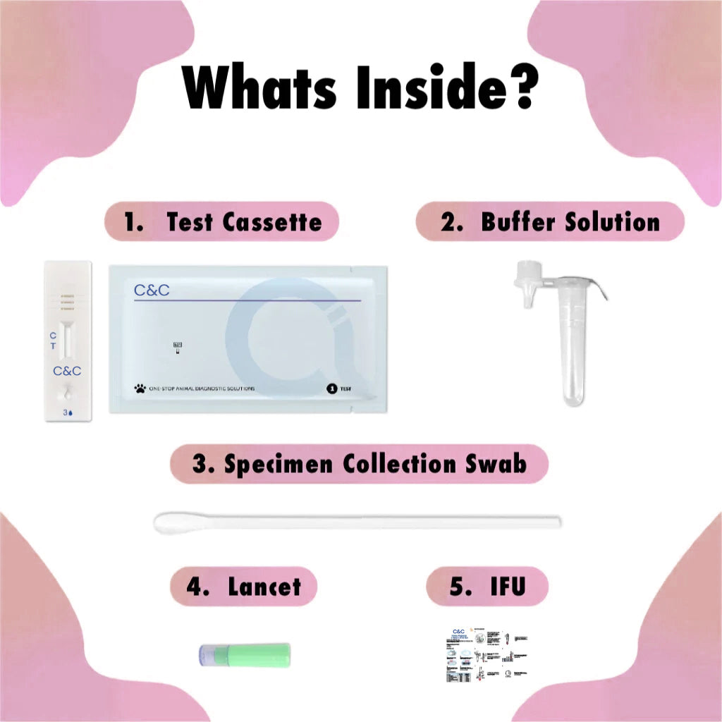 C&C Canine Pregnancy & Relaxin Test(1 Test Kit) – Fast, Reliable, Easy to Use