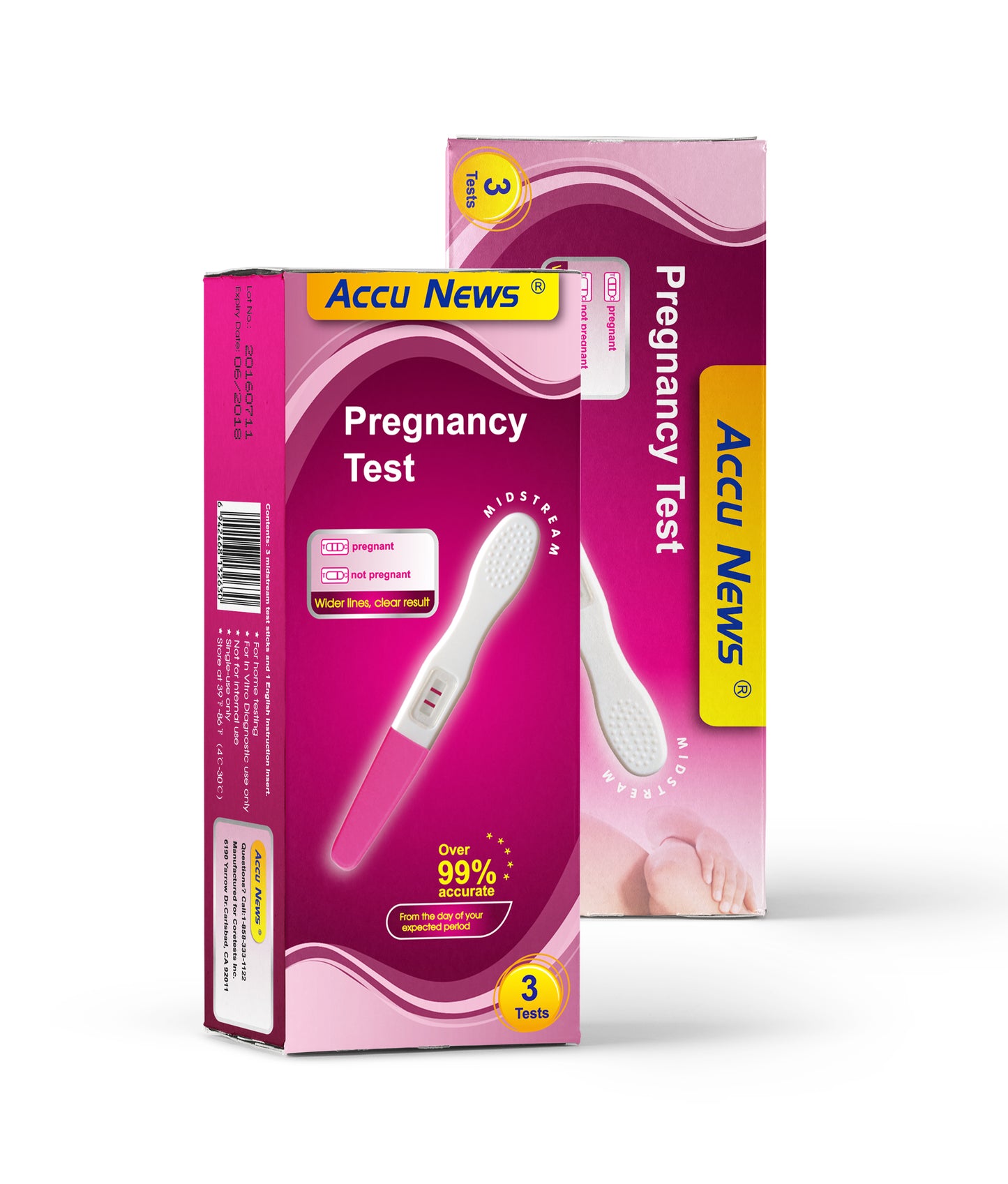 Accu News Midstream Pregnancy (hCG) Test